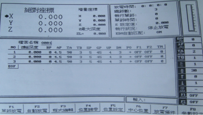 電火花機(jī)自動(dòng)執(zhí)行